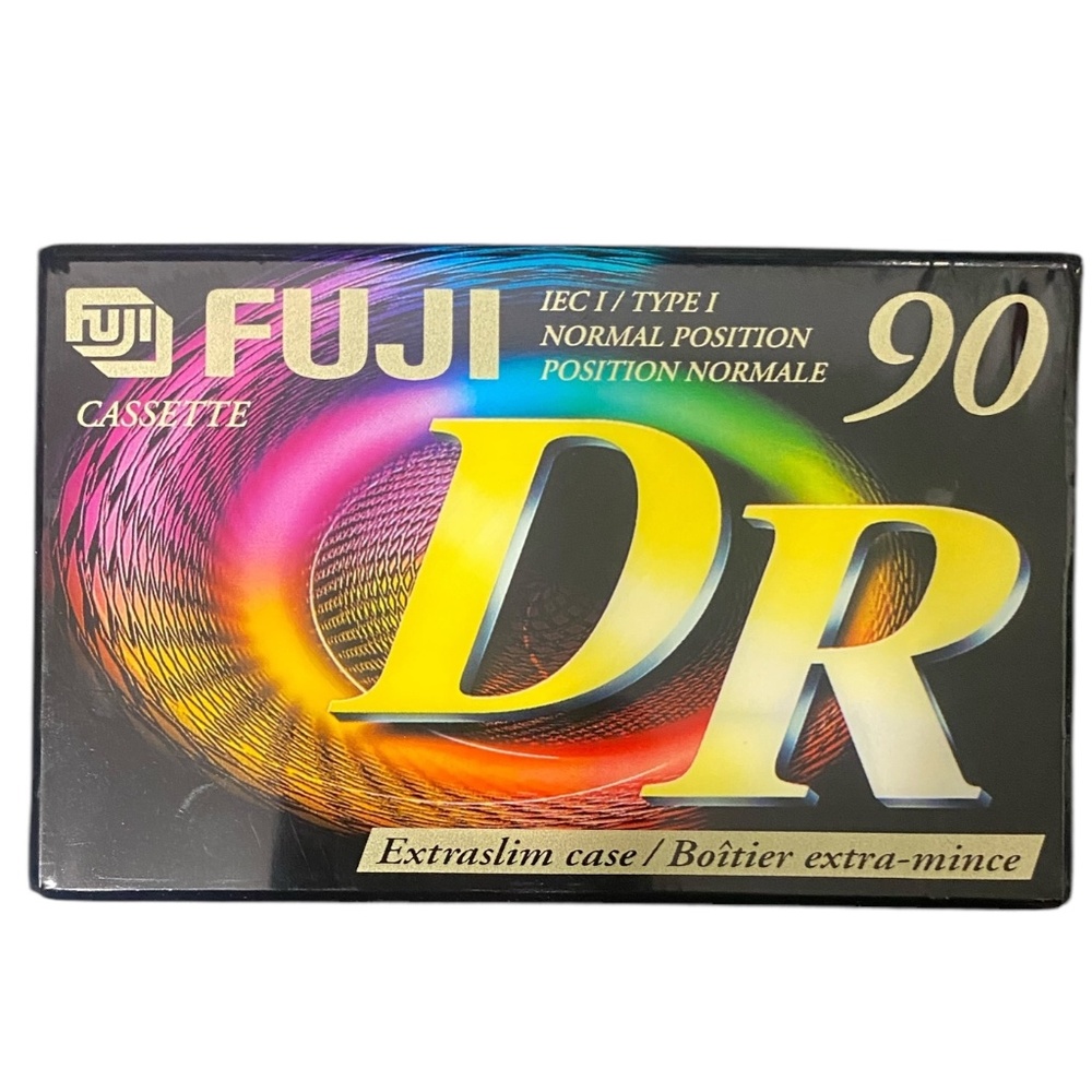 Fuji 90 minute blank audio cassette tape. New. Sealed.